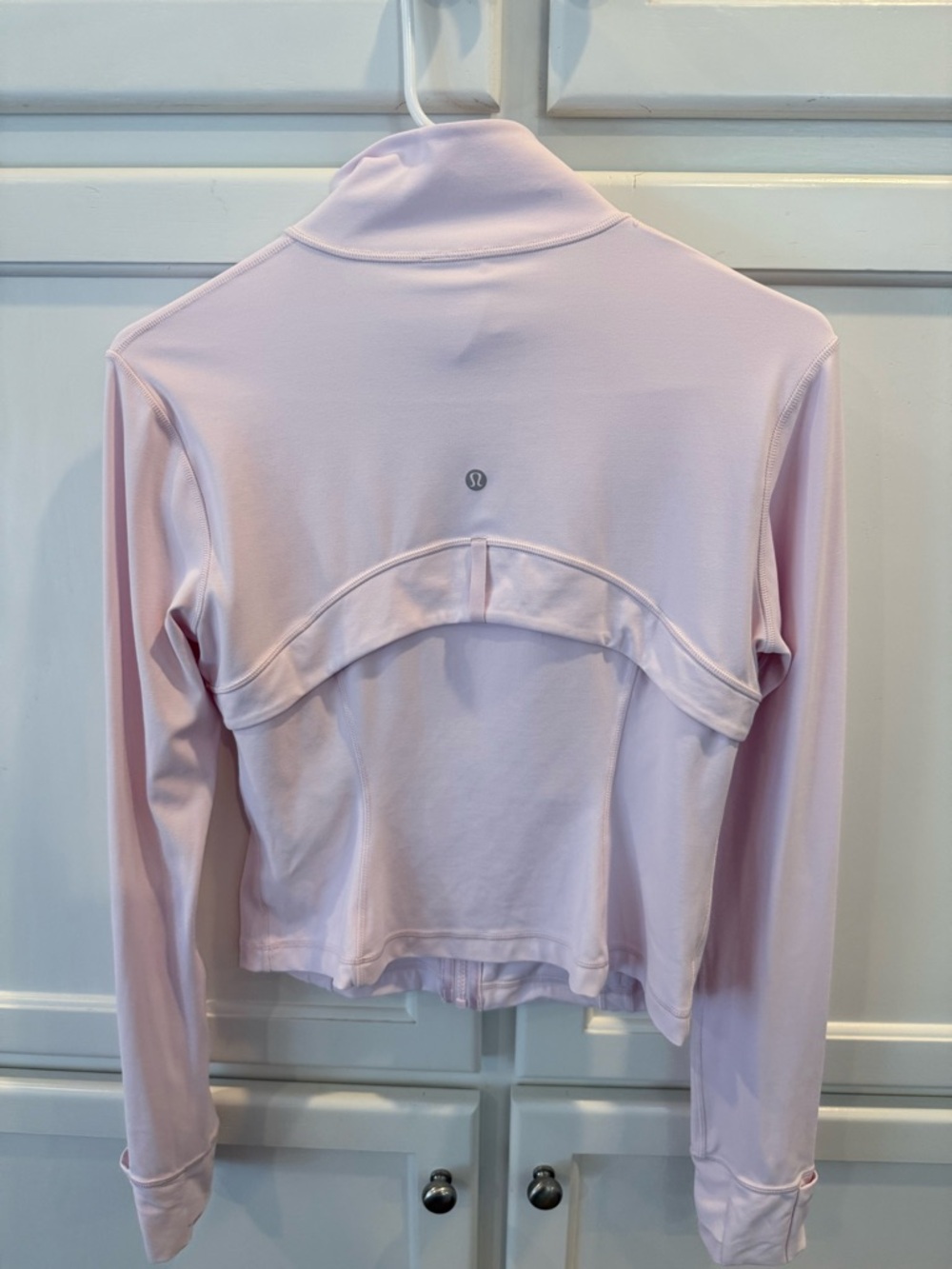 lululemon Light Pink Full-Zip Define Nulu Crop Jacket sz 10 - Picture 4 of 4